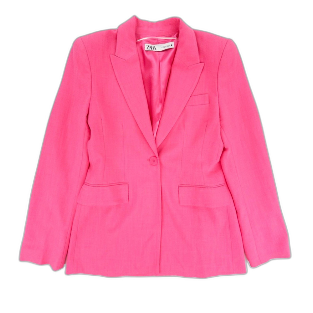 NEW Zara Oversized Blazer Suit Jacket Hot Pink Old Money Minimal 90s Clean Girl